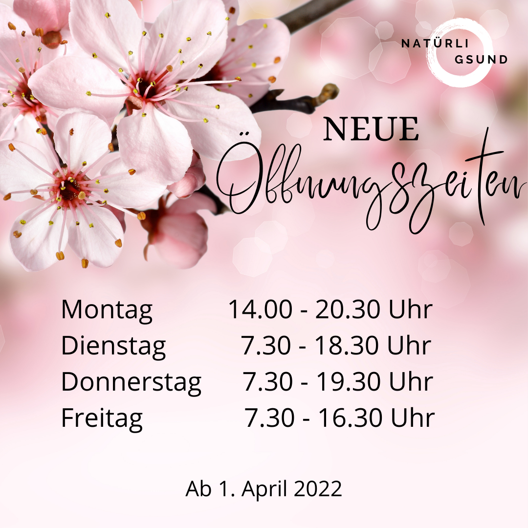 You are currently viewing Neue Öffnungszeiten ab 1. April